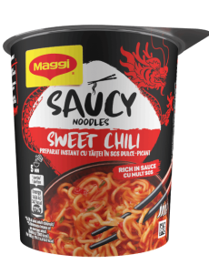 MAGGI Saucy Noodles, instant rezanci u slatko-ljutom umaku, čaša, 75 g